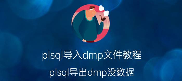 plsql导入dmp文件教程 plsql导出dmp没数据？